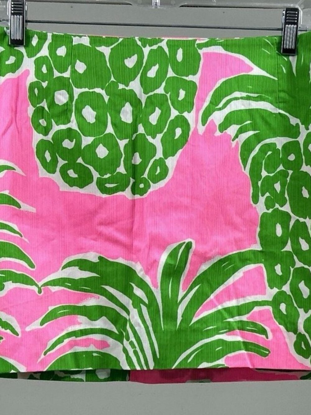 Lilly Pulitzer Pink Green Pineapple Print Mini Skirt Size 8
